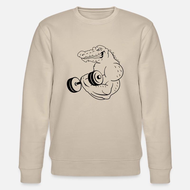 fitness crocodile 01 - Stanley/Stella Unisex Bio-Sweatshirt CHANGER  - Beige
