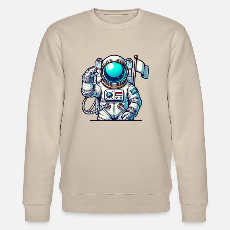 spaceman comic astronaut - Stanley/Stella Unisex Bio-Sweatshirt CHANGER  - Beige