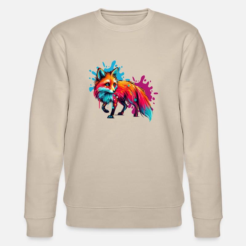 fuchs paint - Stanley/Stella Unisex Bio-Sweatshirt CHANGER  - Beige