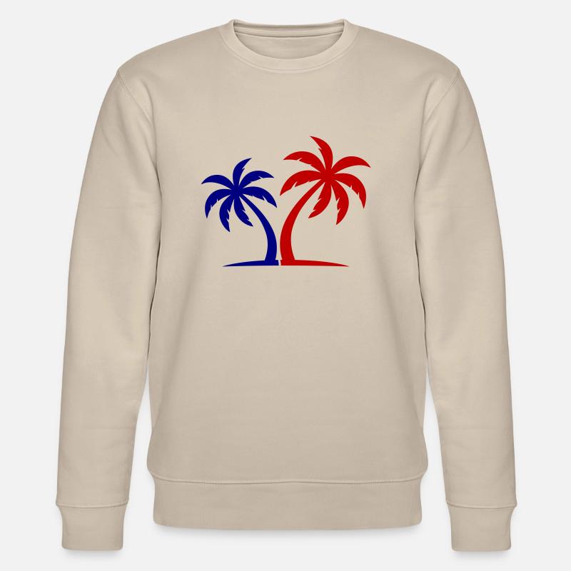 Île symbole de palmier - Sweat bio CHANGER Stanley/Stella Unisexe - beige