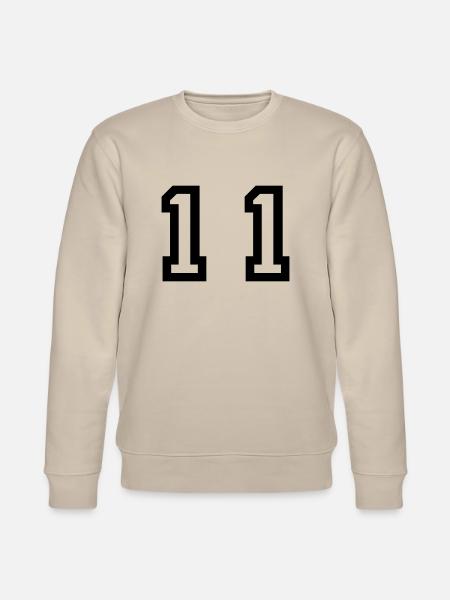 number - 11 - eleven - Stanley/Stella CHANGER Unisex Organic Sweatshirt - beige
