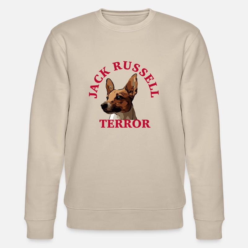 Jack Russell terror4 - Stanley/Stella Unisex Bio-Sweatshirt CHANGER  - Beige