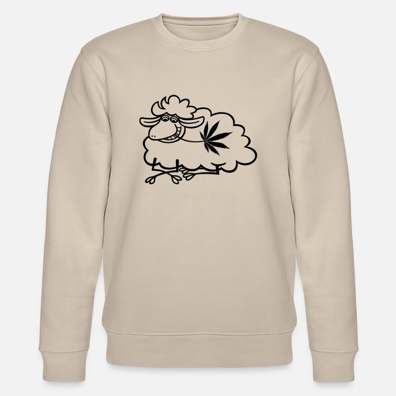 Schaf Hanf liegend - Stanley/Stella Unisex Bio-Sweatshirt CHANGER  - Beige