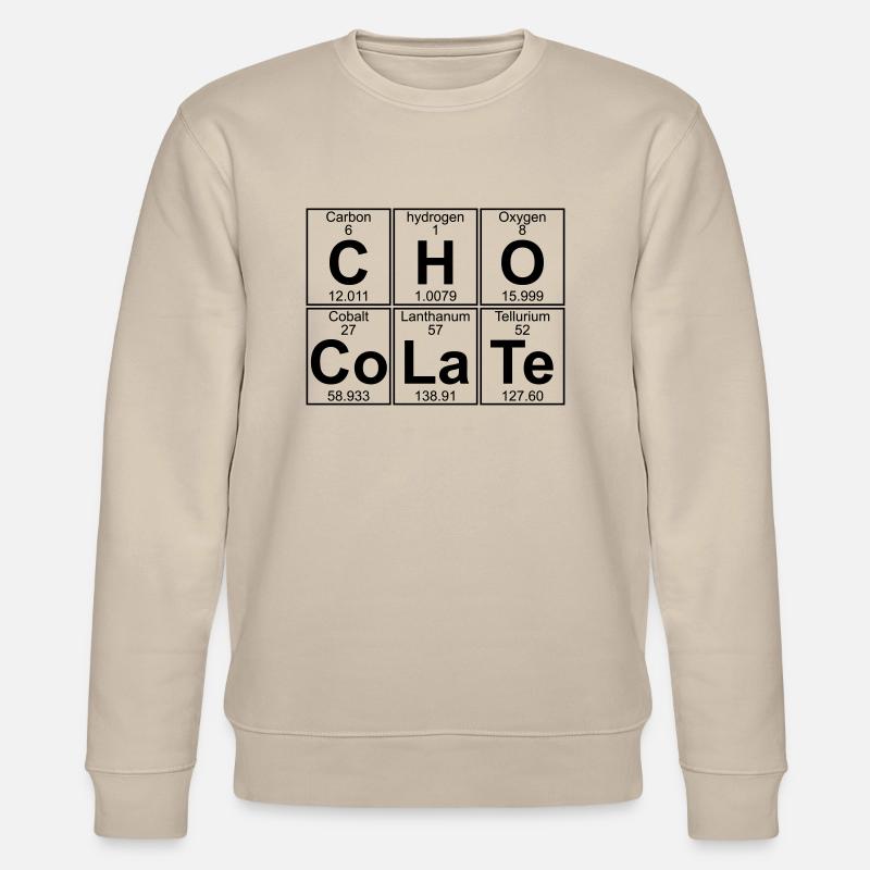 C-H-O-Co-La-Te (chocolate) - Full - Sweat bio CHANGER Stanley/Stella Unisexe - beige
