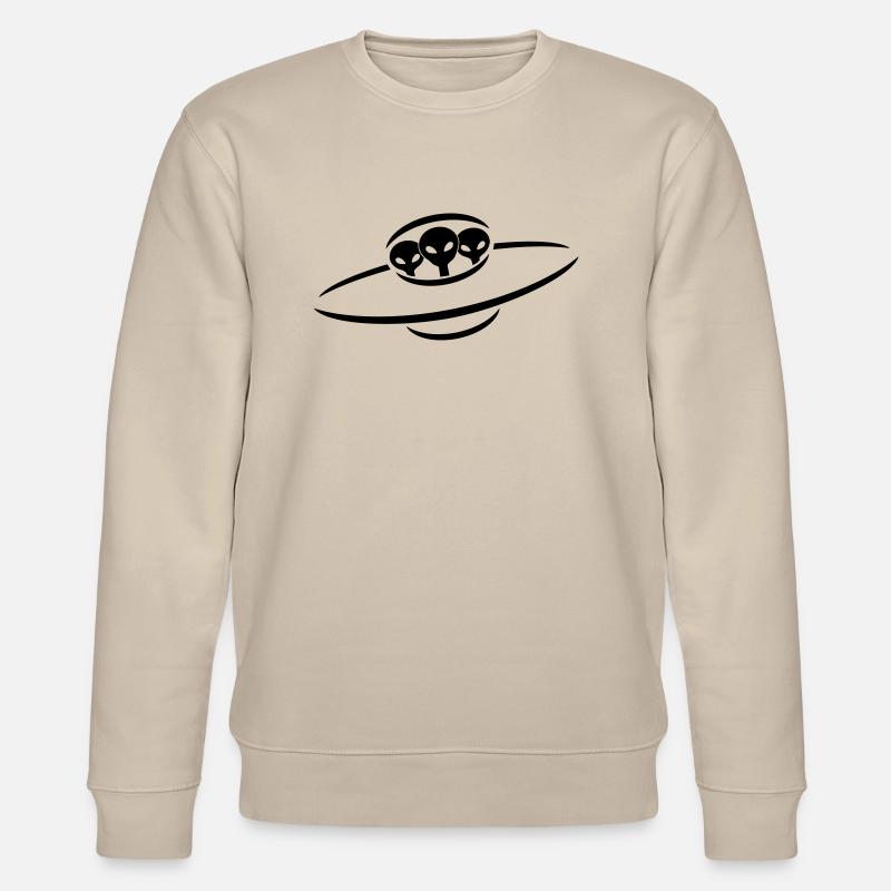 vaisseau spatial 3 alien UFO - Sweat bio CHANGER Stanley/Stella Unisexe - beige