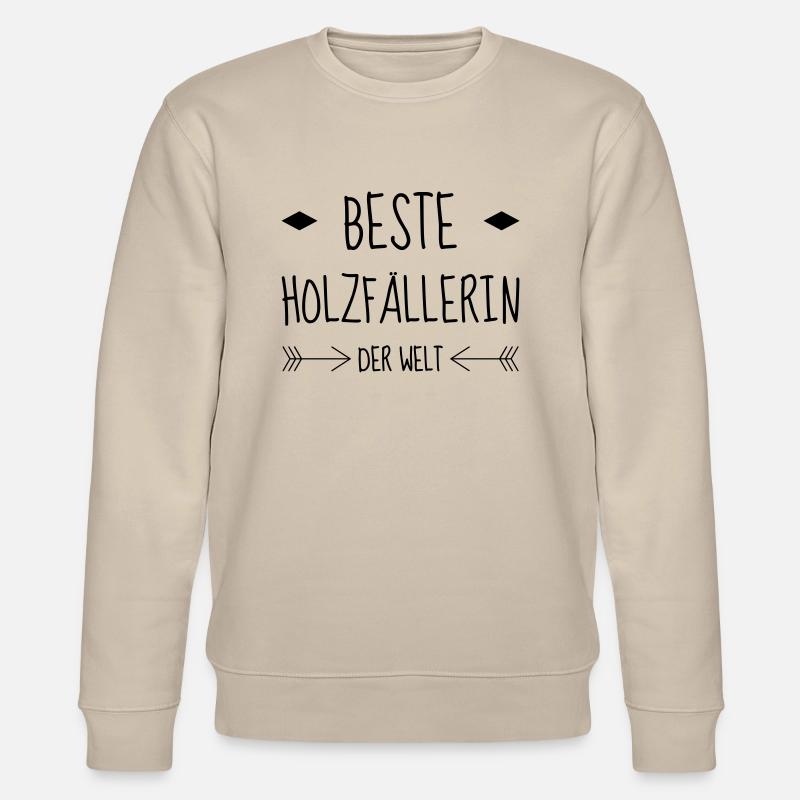 Holzfäller / Baum / Wald / Holz - Stanley/Stella Unisex Bio-Sweatshirt CHANGER - Beige