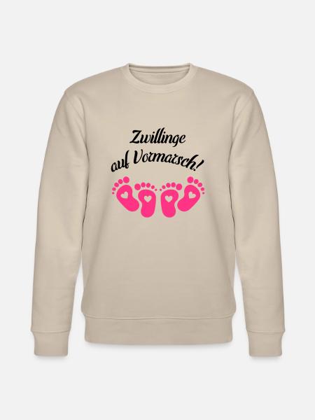 zwillinge auf vormarsch - Stanley/Stella Unisex Bio-Sweatshirt CHANGER - Beige