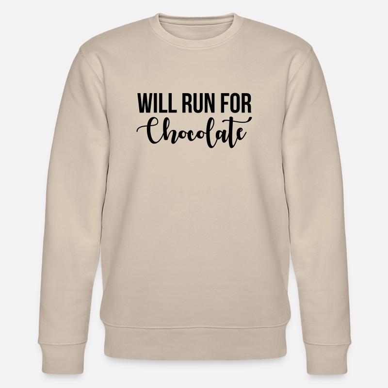 Will run for chocolate - Stanley/Stella Unisex Bio-Sweatshirt CHANGER  - Beige