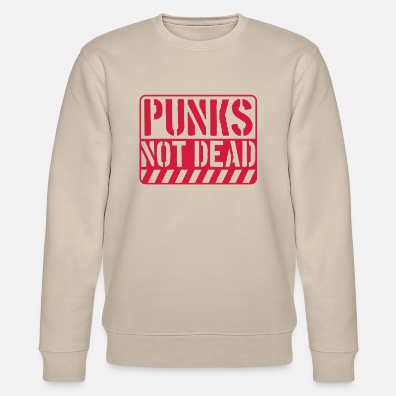 punks not dead Zitat - Stanley/Stella Unisex Bio-Sweatshirt CHANGER - Beige