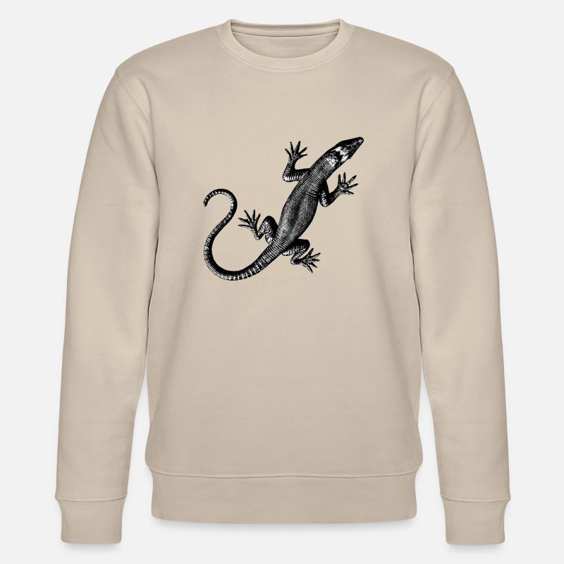 Grafik einer Eidechse - Stanley/Stella Unisex Bio-Sweatshirt CHANGER  - Beige