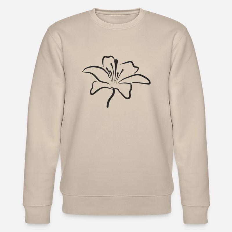 Bloomyvitae - Blüte - schwarz - Stanley/Stella Unisex Bio-Sweatshirt CHANGER  - Beige