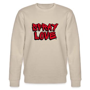 Spray Love - Stanley/Stella Unisex Bio-Sweatshirt CHANGER  - Beige - Vorne - Nik (191cm) & Marisol (170cm)