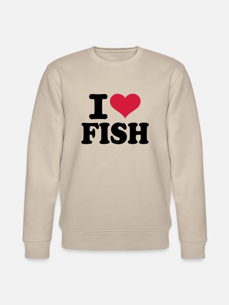 I love Fish - Stanley/Stella Unisex Bio-Sweatshirt CHANGER - Beige