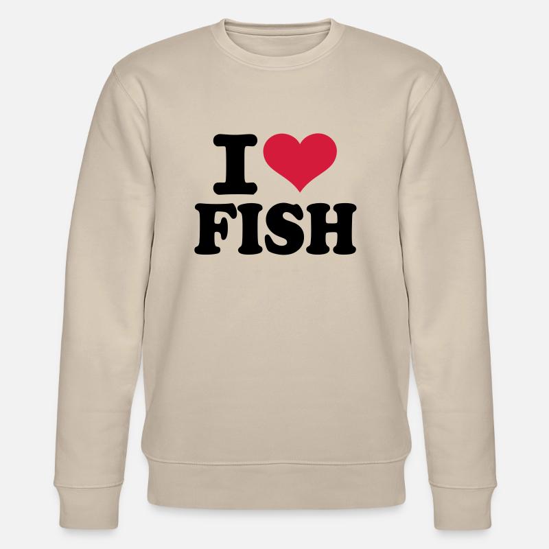 I love Fish - Sweat bio CHANGER Stanley/Stella Unisexe - beige