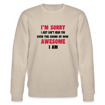 Awesome - Stanley/Stella CHANGER Unisex Organic Sweatshirt - beige - Front - Nik (191cm) & Marisol (170cm)