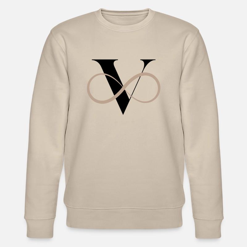 Unendlicher Buchstabe V - Stanley/Stella Unisex Bio-Sweatshirt CHANGER  - Beige