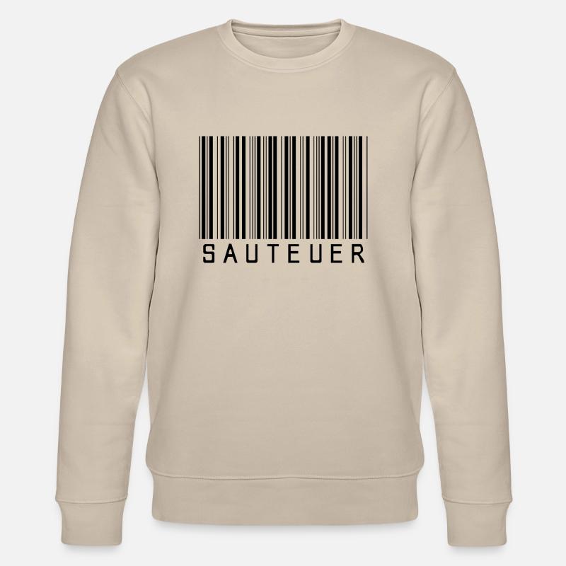 Strichcode "SAUTEUER" black/schwarz - Stanley/Stella Unisex Bio-Sweatshirt CHANGER  - Beige