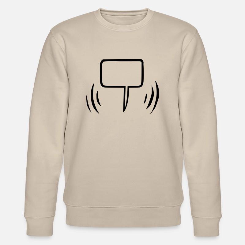 Speech bubble empty - Stanley/Stella CHANGER Unisex Organic Sweatshirt - beige