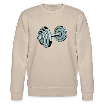 masterfitness_hantel_3fbg - Stanley/Stella CHANGER Unisex Organic Sweatshirt - beige - Front - Nik (191cm) & Marisol (170cm)