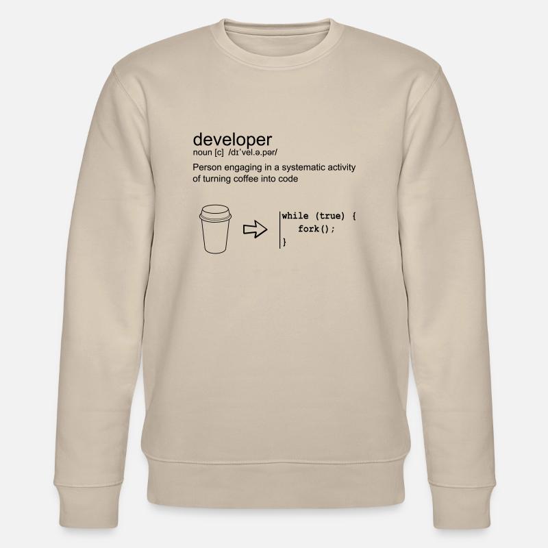 Developer & coffee - Sweat bio CHANGER Stanley/Stella Unisexe - beige