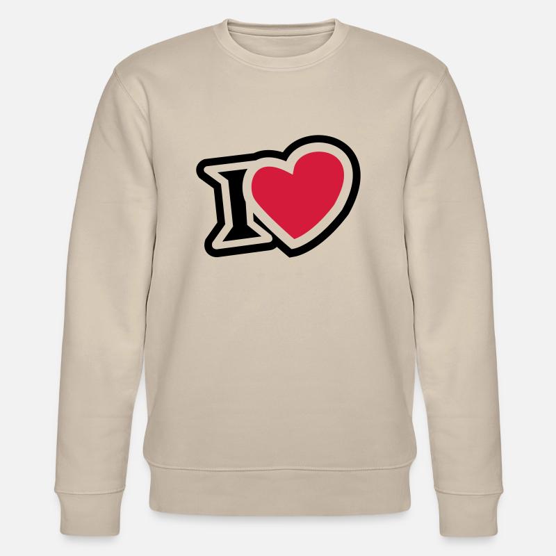 I love 2clr - Sweat bio CHANGER Stanley/Stella Unisexe - beige