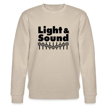 Light & Sound - Stanley/Stella Unisex Bio-Sweatshirt CHANGER  - Beige - Vorne - Nik (191cm) & Marisol (170cm)