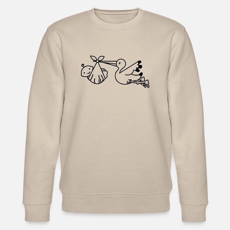 Baby Stork - Stanley/Stella Unisex Bio-Sweatshirt CHANGER  - Beige