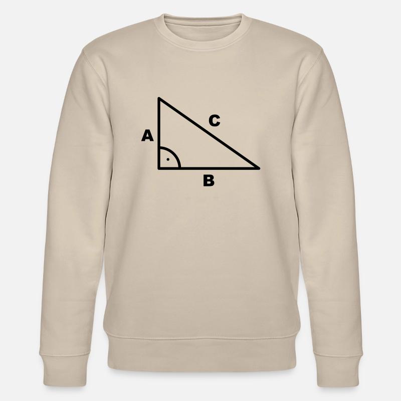 Math symbol - triangle - right angle - Stanley/Stella CHANGER Unisex Organic Sweatshirt - beige