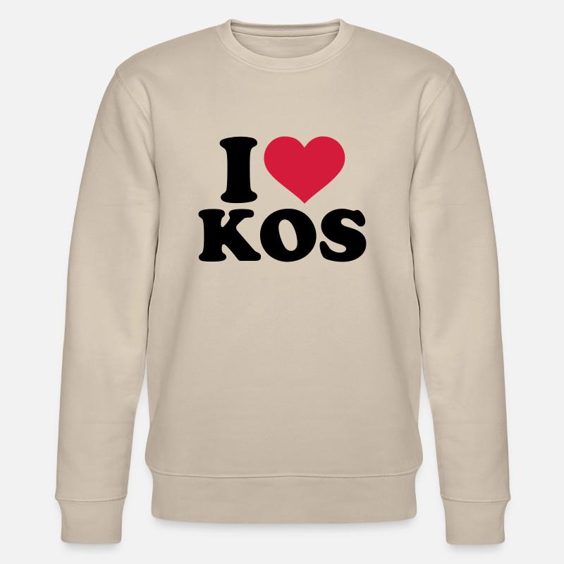I love Kos - Sweat bio CHANGER Stanley/Stella Unisexe - beige