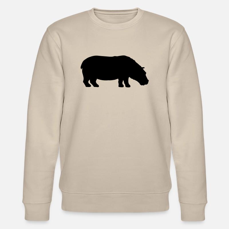 Nilpferd Silhouette Design - Stanley/Stella Unisex Bio-Sweatshirt CHANGER  - Beige