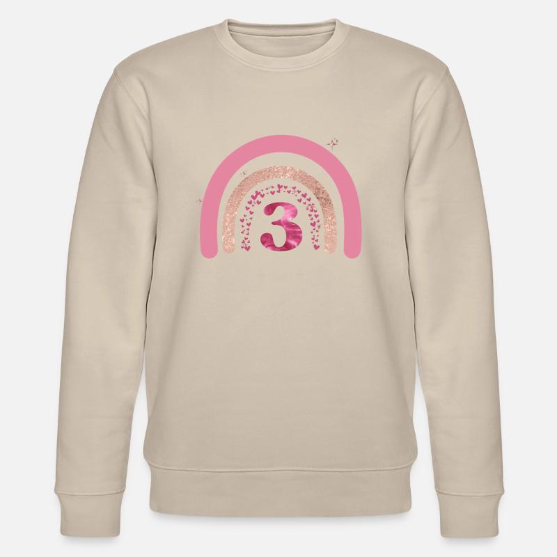 3e anniversaire rainbow rose - Sweat bio CHANGER Stanley/Stella Unisexe - beige