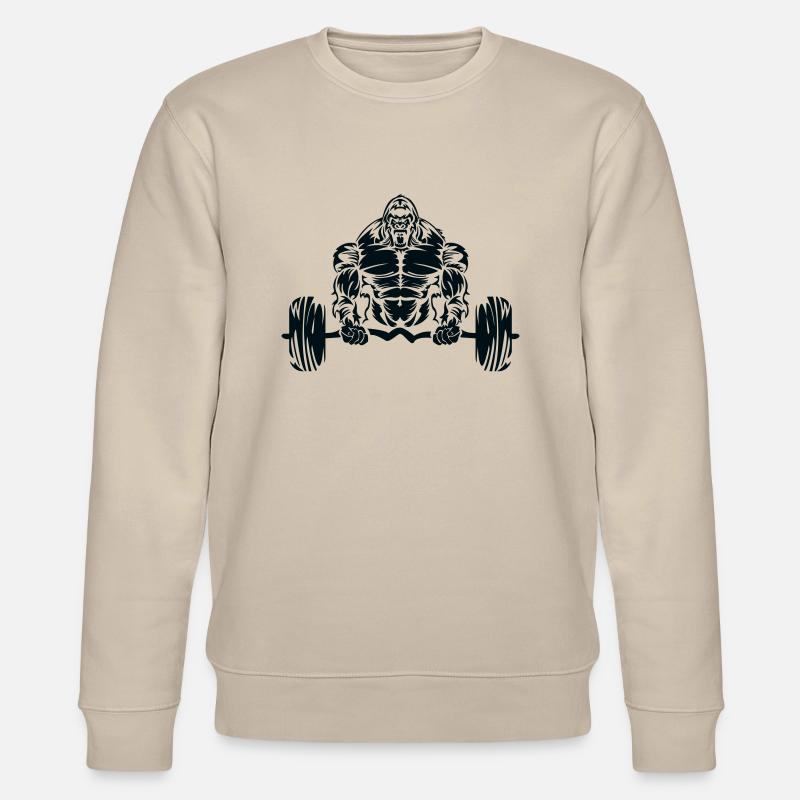 gorilla strong beast - Stanley/Stella Unisex Bio-Sweatshirt CHANGER  - Beige