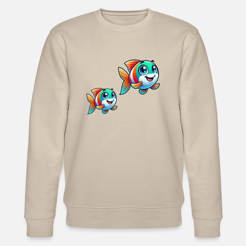 Bande dessinée de poisson - Sweat bio CHANGER Stanley/Stella Unisexe - beige