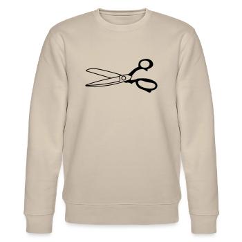 Schere - Stanley/Stella Unisex Bio-Sweatshirt CHANGER  - Beige - Vorne - Nik (191cm) & Marisol (170cm)