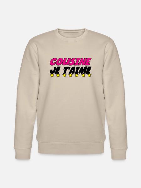 COUSINE JE t'aime - Sweat bio CHANGER Stanley/Stella Unisexe - beige