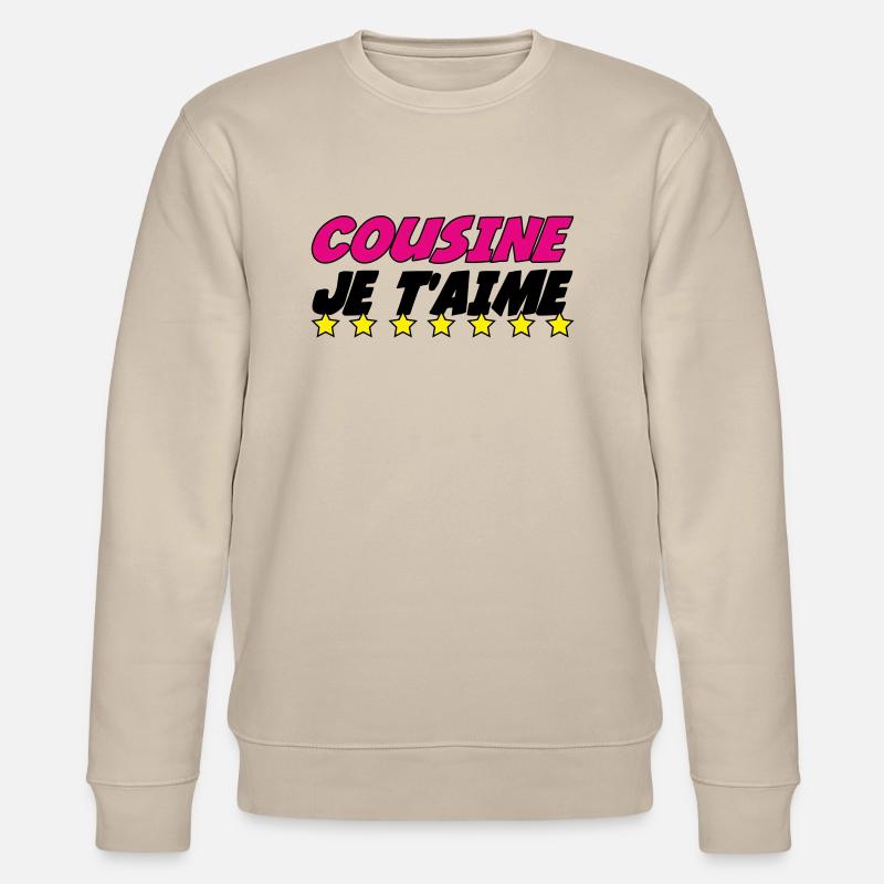 COUSINE, ich liebe dich - Stanley/Stella Unisex Bio-Sweatshirt CHANGER  - Beige