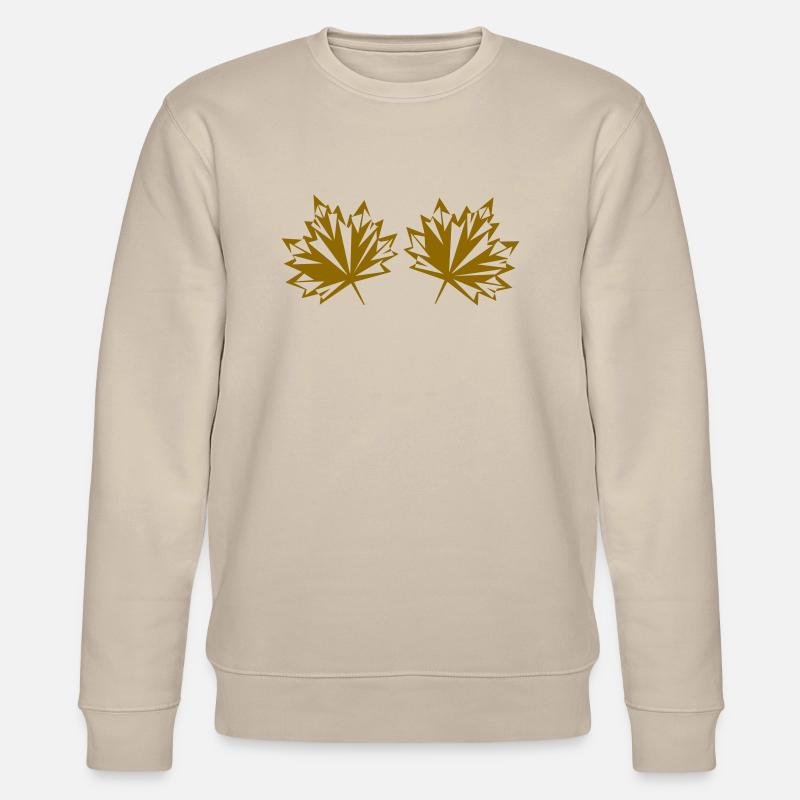 herbst blatt 2 - Stanley/Stella Unisex Bio-Sweatshirt CHANGER  - Beige