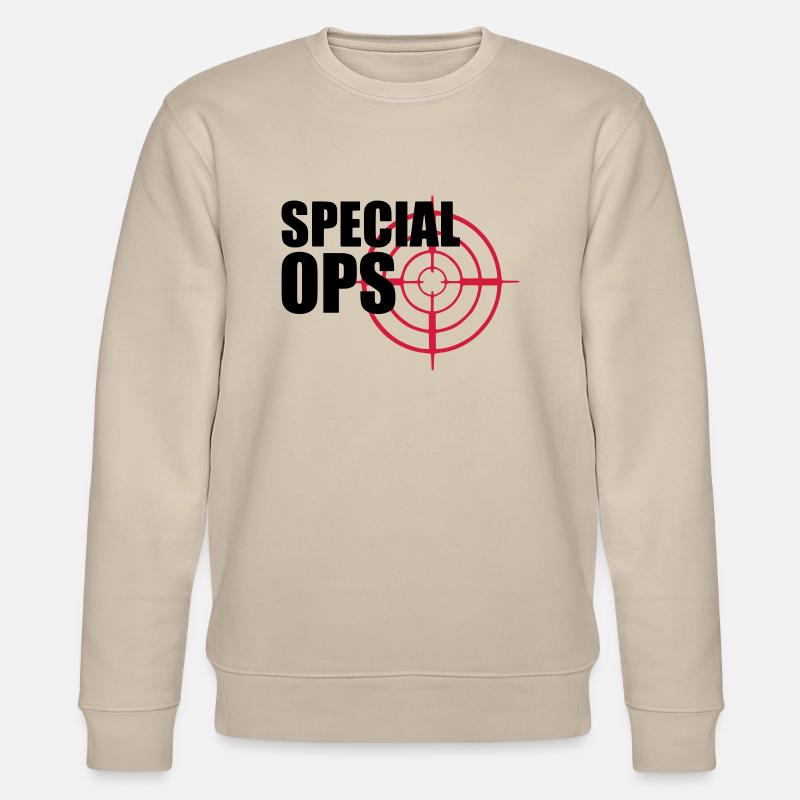 Special Ops crosshairs - Stanley/Stella CHANGER Unisex Organic Sweatshirt - beige