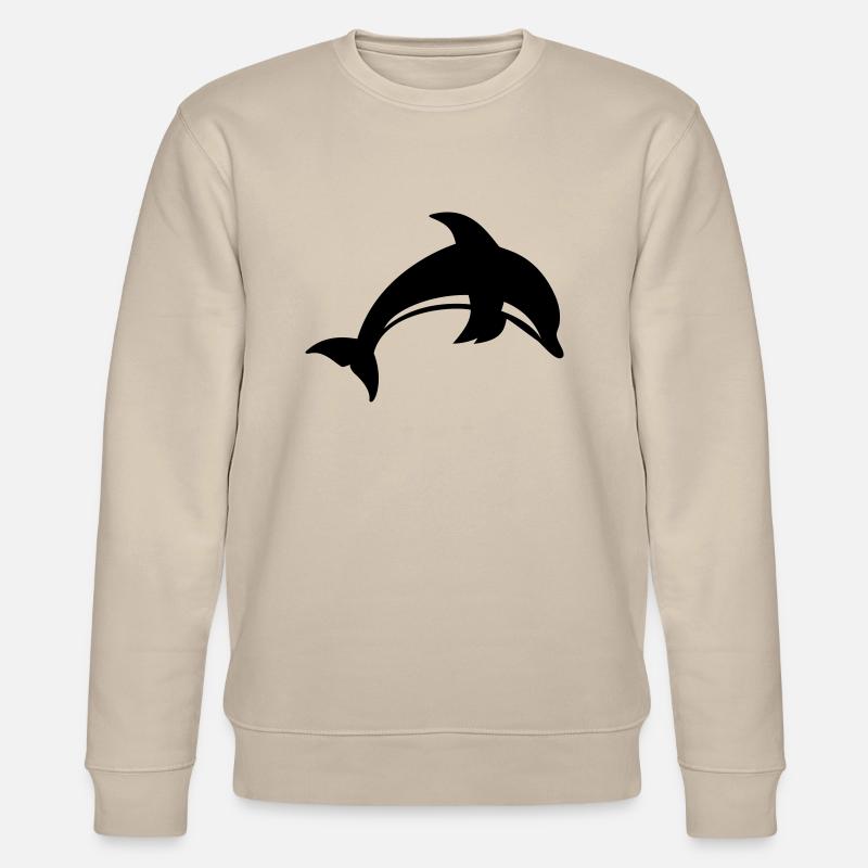 Delfin Ozean Geschenk - Stanley/Stella Unisex Bio-Sweatshirt CHANGER  - Beige