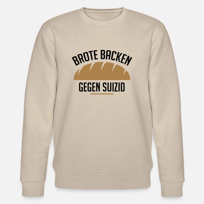 Brote backen gegen Suizid - Stanley/Stella Unisex Bio-Sweatshirt CHANGER  - Beige