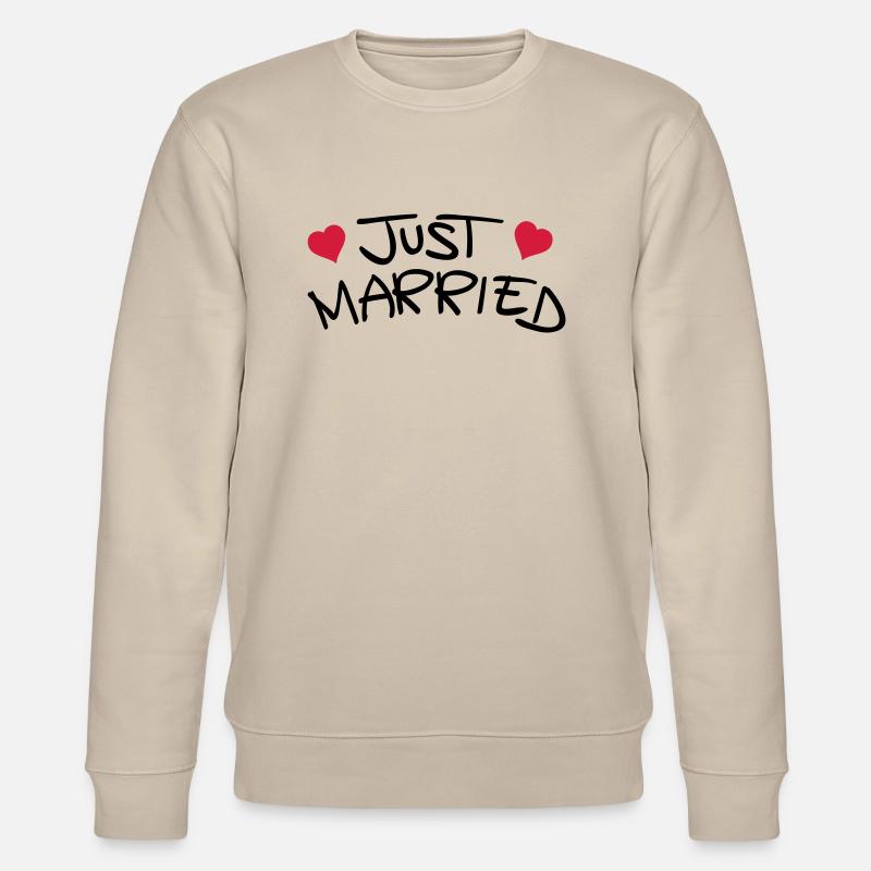 just_married_1__f2 - Stanley/Stella Unisex Bio-Sweatshirt CHANGER  - Beige