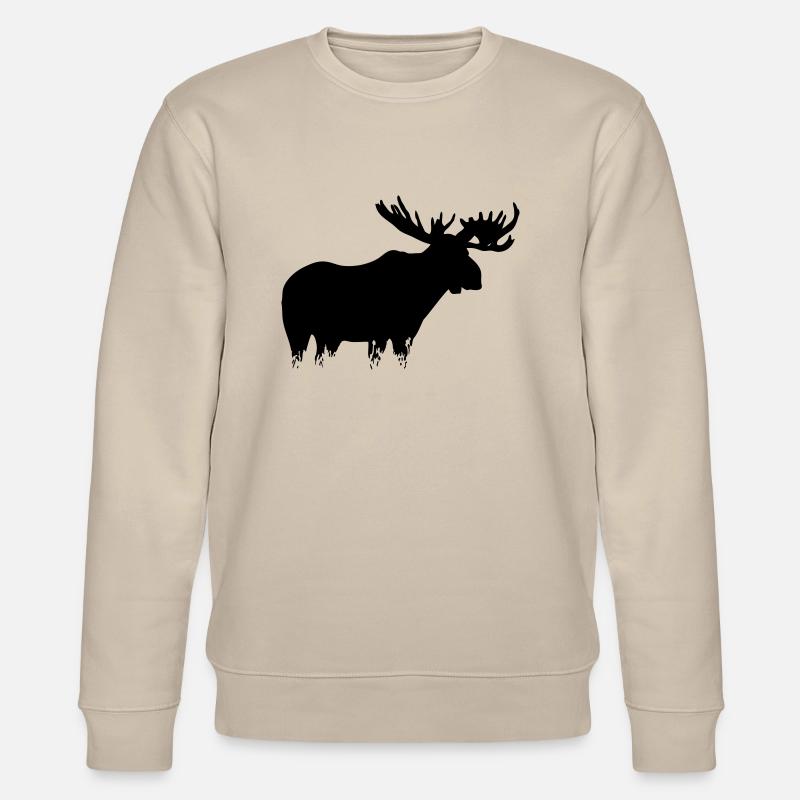 Elch - Moose - Stanley/Stella Unisex Bio-Sweatshirt CHANGER  - Beige