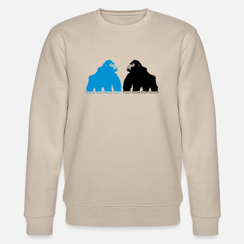 gorillas_02 - Stanley/Stella Unisex Bio-Sweatshirt CHANGER  - Beige