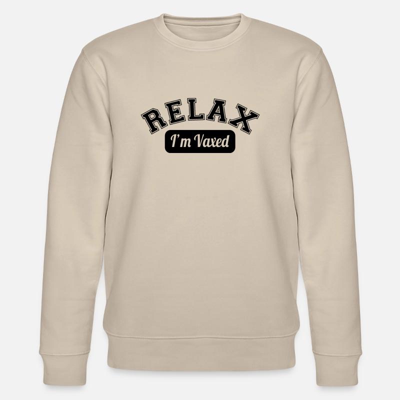 #Vaccinated - Stanley/Stella Unisex Bio-Sweatshirt CHANGER  - Beige