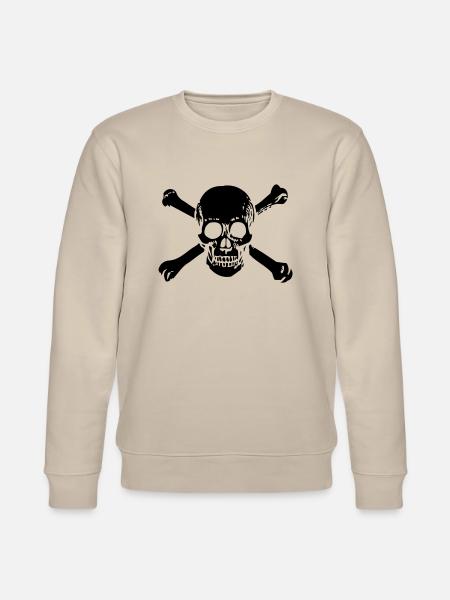 OLD SCHOOL SKULL 1C - Stanley/Stella CHANGER Unisex Organic Sweatshirt - beige