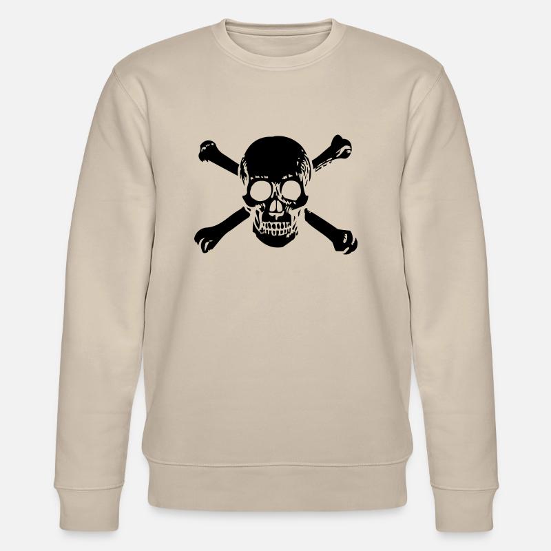 CRÂNE OLD SCHOOL 1C - Sweat bio CHANGER Stanley/Stella Unisexe - beige