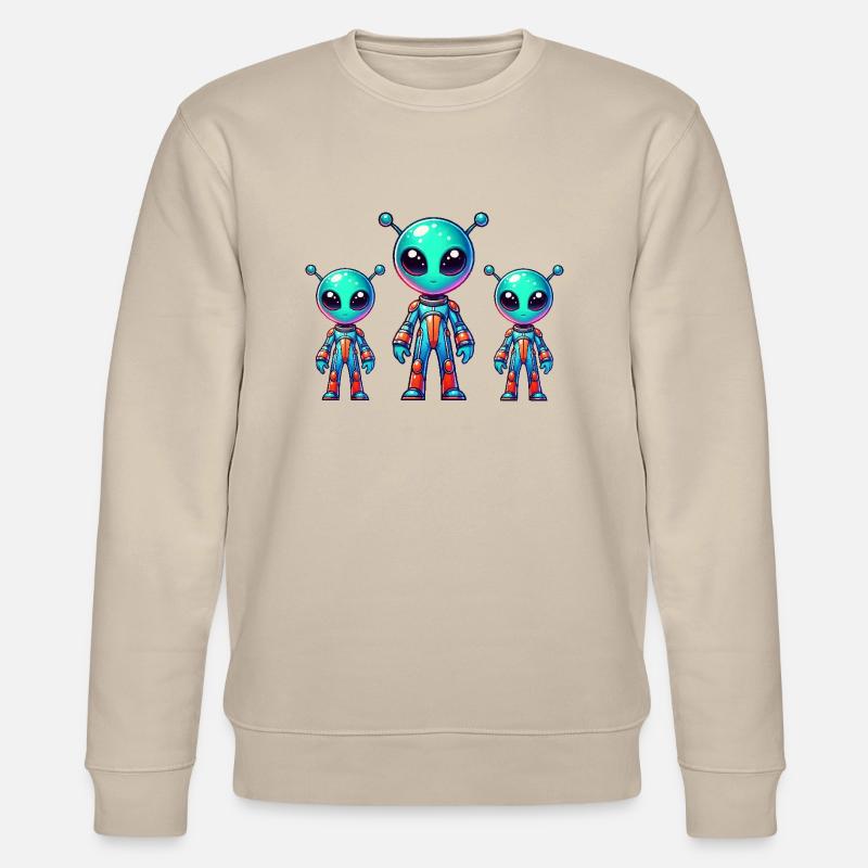 Alien Comic - Stanley/Stella CHANGER Unisex Organic Sweatshirt - beige