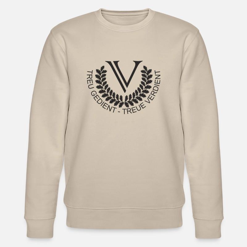 V Logo Black Groß - Stanley/Stella Unisex Bio-Sweatshirt CHANGER  - Beige