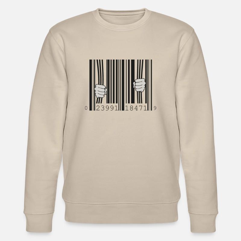 Gefangen im Barcode - Stanley/Stella Unisex Bio-Sweatshirt CHANGER  - Beige