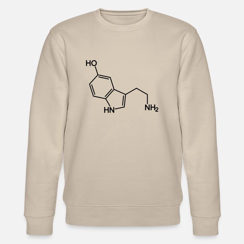 Serotonin Molecule - Stanley/Stella CHANGER Unisex Organic Sweatshirt - beige